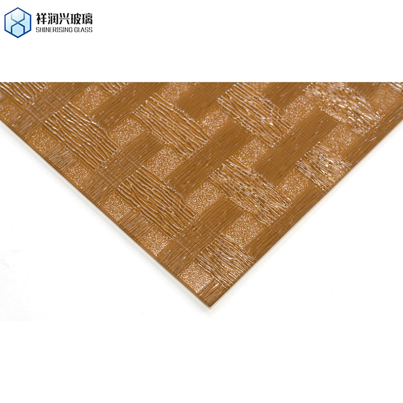 Thick Brown Patterned Glass with 3mm 3.2mm 4mm Flat Design and Thick Crystal Pattern