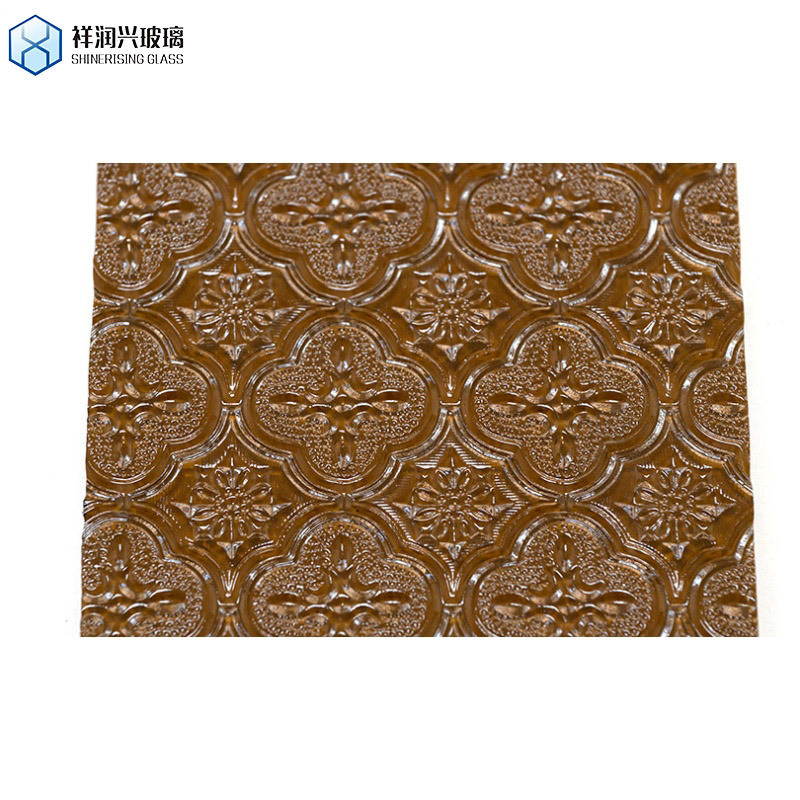 3mm-8mm Clear and Colored Qingdao Wired Pattern Glass for Building Brown Embossed Glass