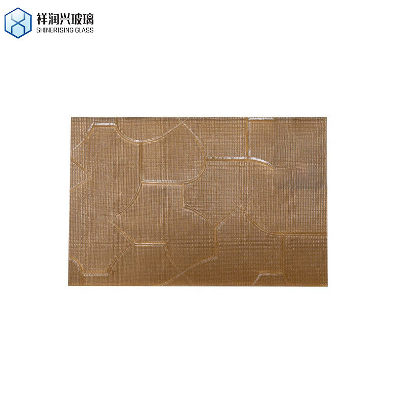 Building 3mm Clear Figured Brown Patterned Glass with Rain/Diamond/Water Acid Etched Pattern Glass