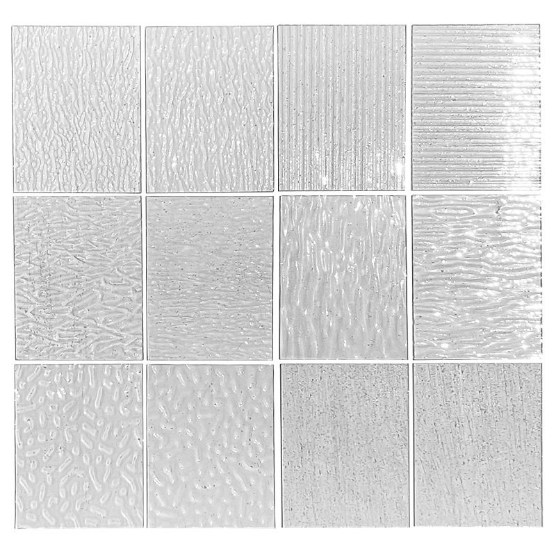 Moru Fluted Spotswood Rainbow Cathedral Satinlite Oceanic Aqualite Textured Pattern Wired Glass for 5