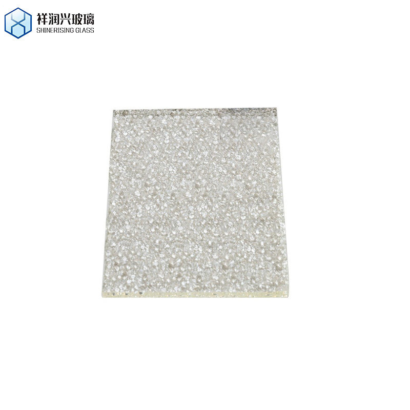 Hand Made Solid Color Frameless White Stripe Tempered Glass Pattern Walk in Shower Screen