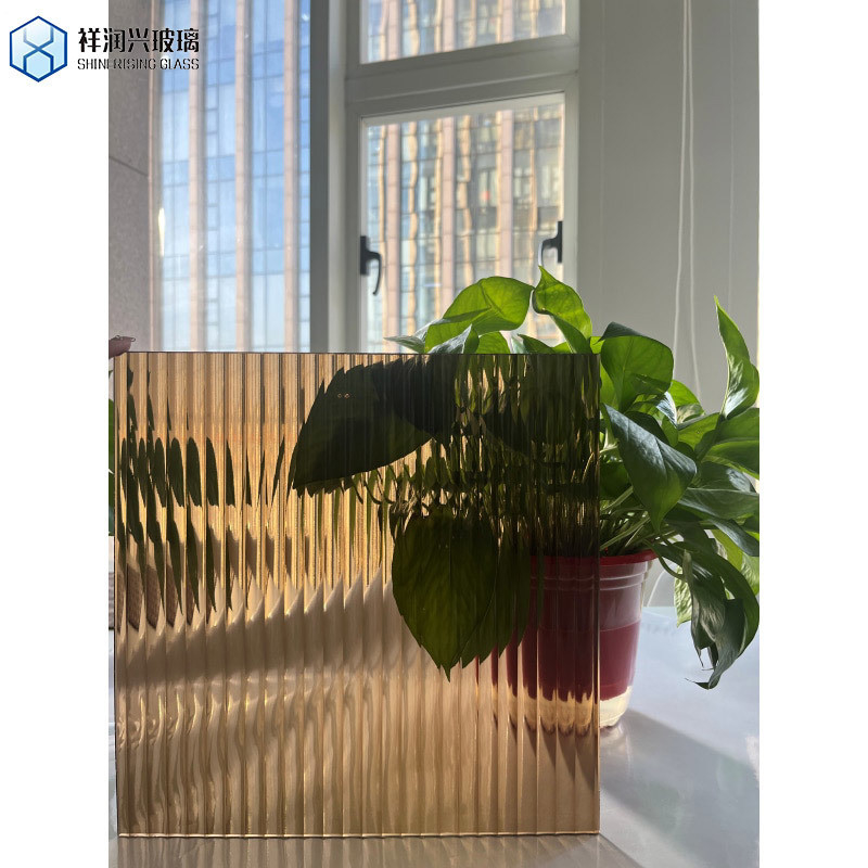 Gray Tempered Glass in Patterned Design for Brown Color Type