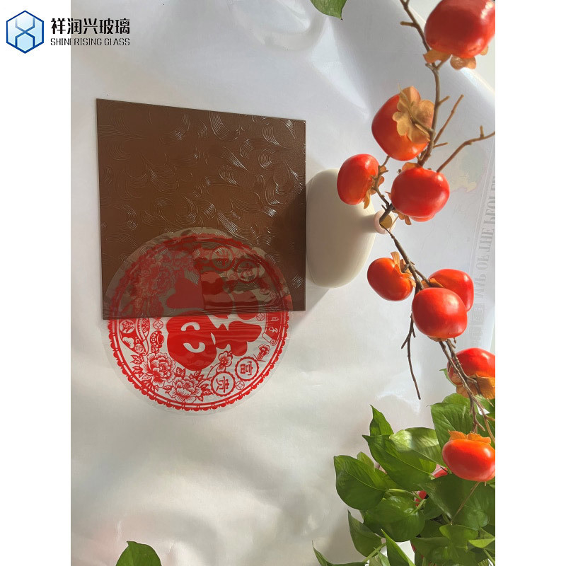 Customization Brown/Bronze Color Patterned/Rolled/Figured Glass with Various Designs