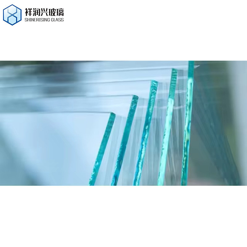 Flat Polished Edge Work Tempered Glass for Modern Style Bathroom Shower Enclosure