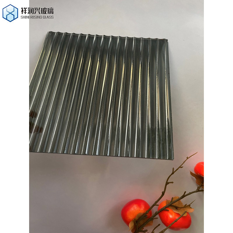 3-10mm Grey/Bronze Moru Design Tinted Figured Glass for Architecture in Single Roll