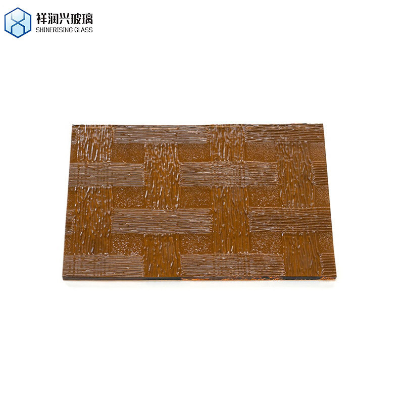 Flat Polished Edge Modern Style Morgon Patterned Bronze Patterned Glass for Cathedral 5