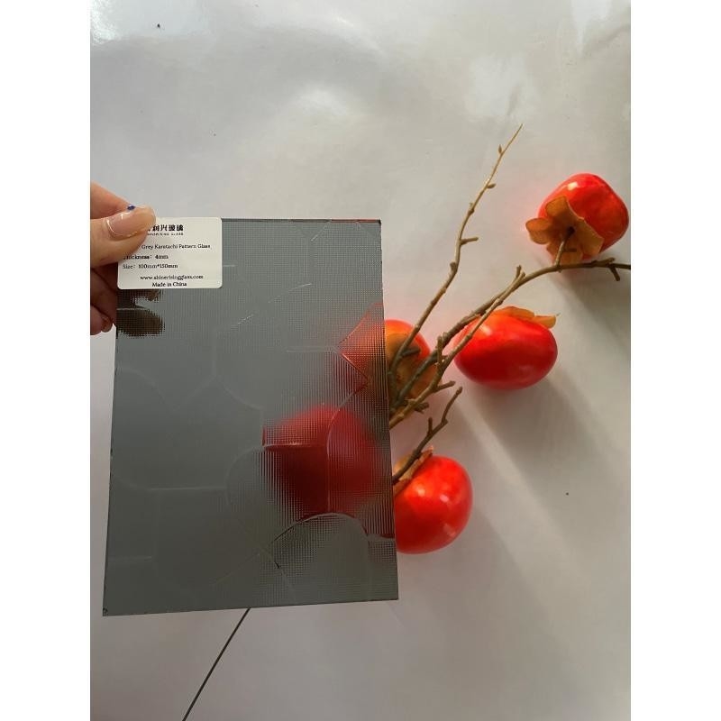 Clear Green Blue Bronze Nashiji Patterned Glass 3-8mm for Balcony Railing Design