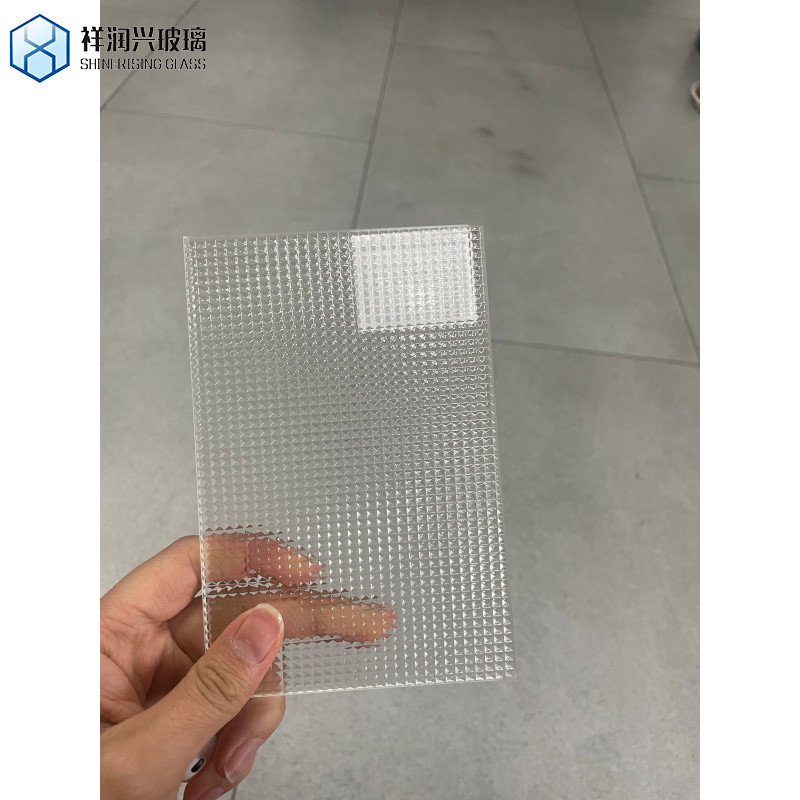 4mm Moru Flora Millenium Wave Diamond Rain Water Cube Low Iron Tempered Grade Patterned Glass for Window