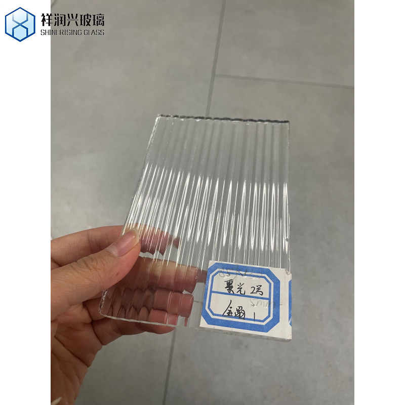 Patterned Stripe Wave Rock Water Drop Figured Rolling Privacy Chemically Tempered Flat Glass Panel Design