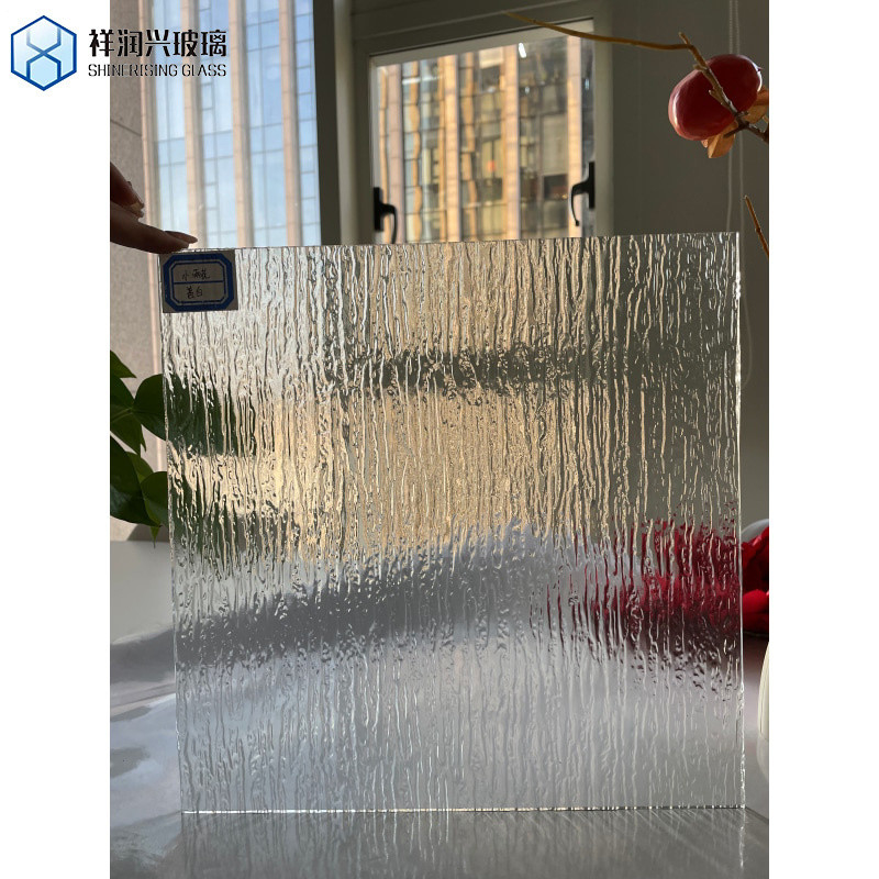 Qualified Tempered Float Glass 3mm 4mm 6mm Clear Glass Grey Pattern for Decorative
