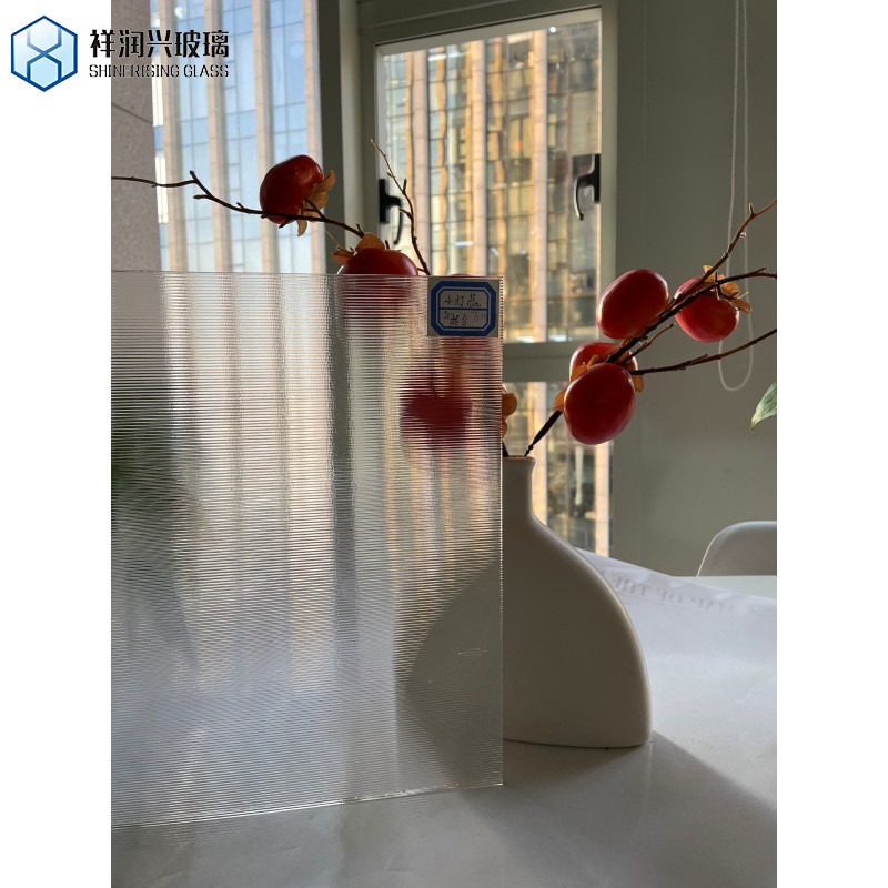 Main Product 5mm 8mm 10mm Low Iron Toughened Round Groove Ribbed Glass for Partition