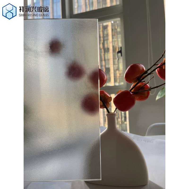 Low E Coated 5mm Clear Round Groove Ribbed Glass Fluted Patterned Glass for Partition