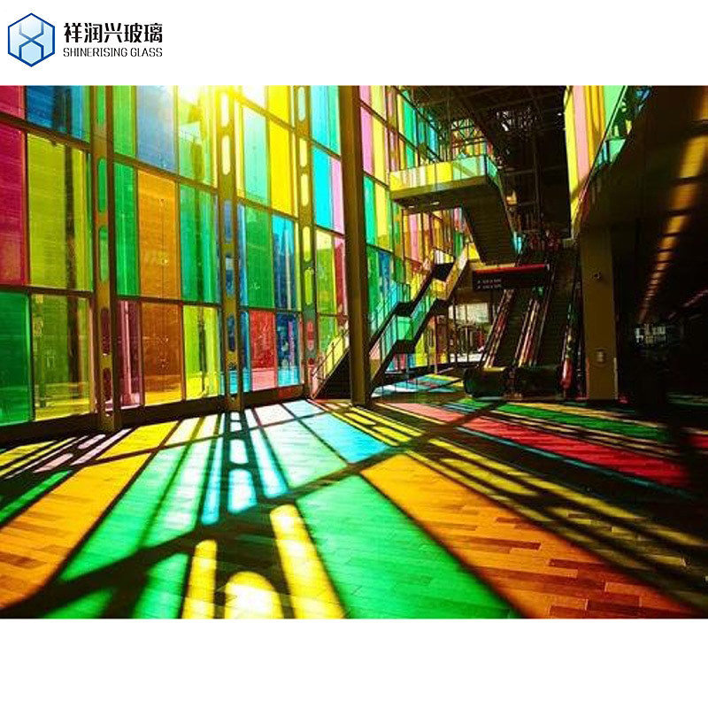 Building Glass Colored/Tinted Tempered Glass Laminated with Polished Edge Customization