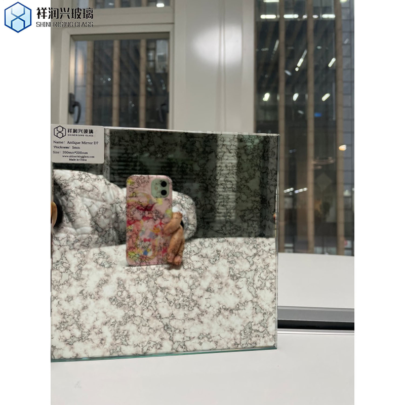 4-8mm Beveled Vintage Royal Antique Mirror Glass Sheets Tiles for Modern Architecture