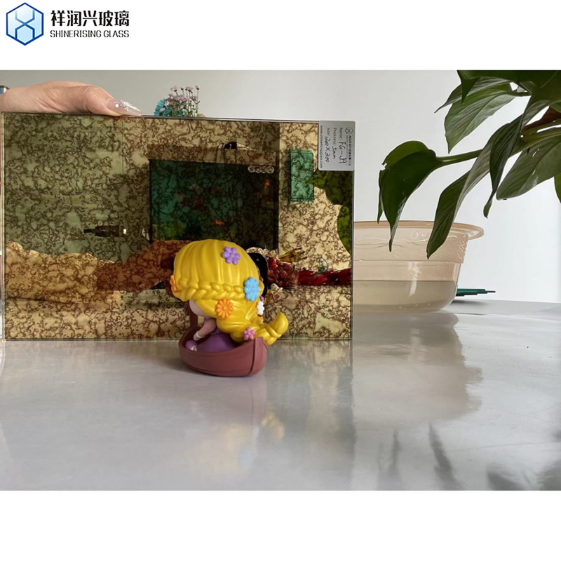Flat Polished Edge Antique Mirror Glass for Decorative Technique Laminated 4mm 5mm 6mm