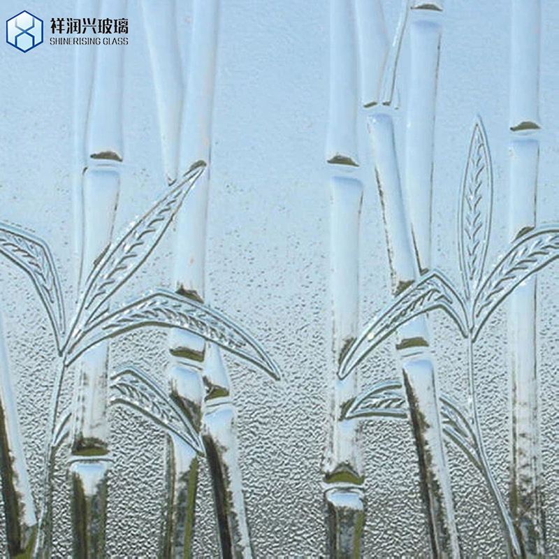 Qingdao 3mm-6mm Blue Flora Glass Clear Moru Patterned Figured Glass with CE ISO9001 Toughened Safety Privacy Pattern Glass Flat Polished Edge Work