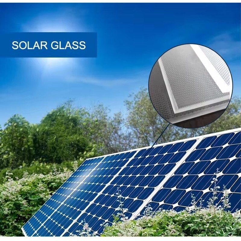 High Transparent Solar Panel Low Iron Tempered Glass for Building Solar Glass Customized