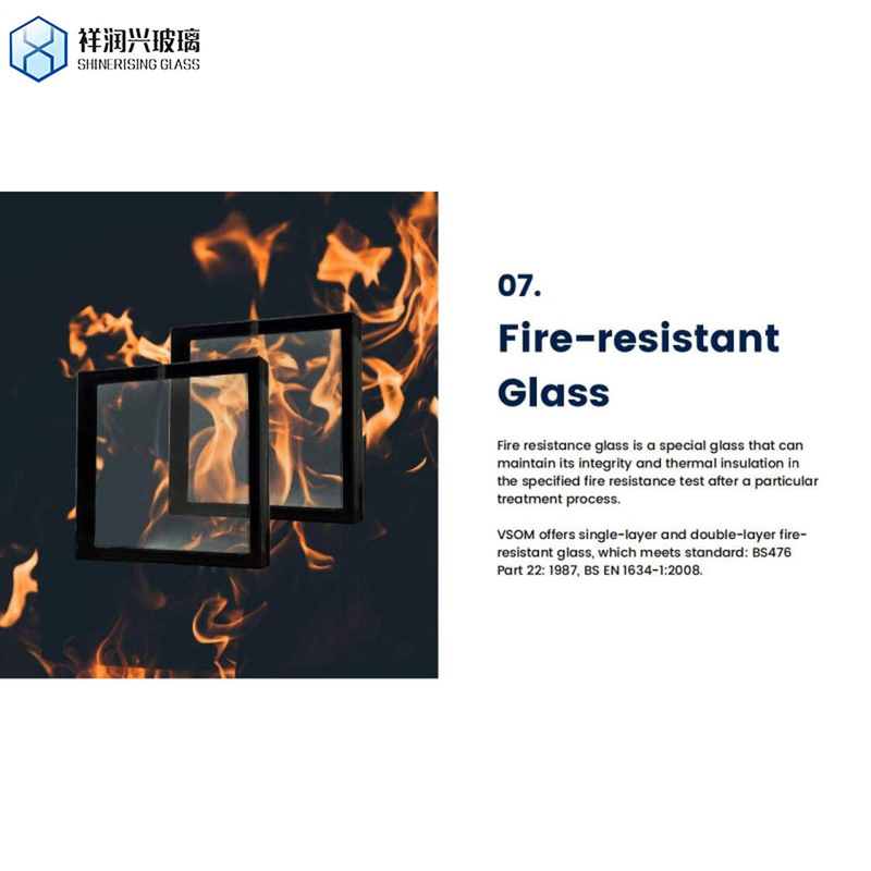 4mm Fireplace Door Heat Resistant Fireplace Ceramic Glass As the Customer's Requirement