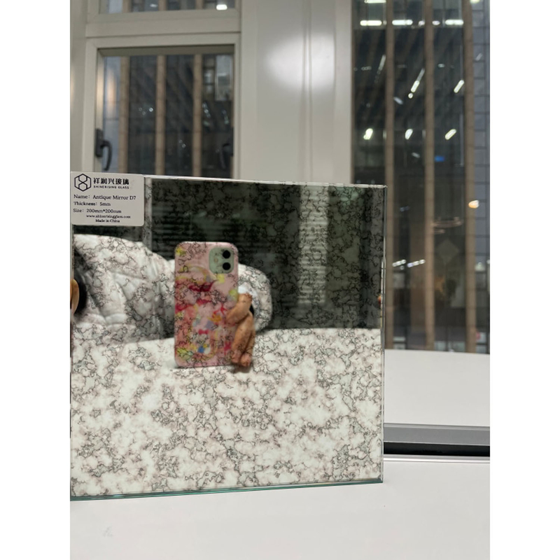 Large Vintage Antique Mirror with Flat Polished Edge Customized Colored Mirror Glass