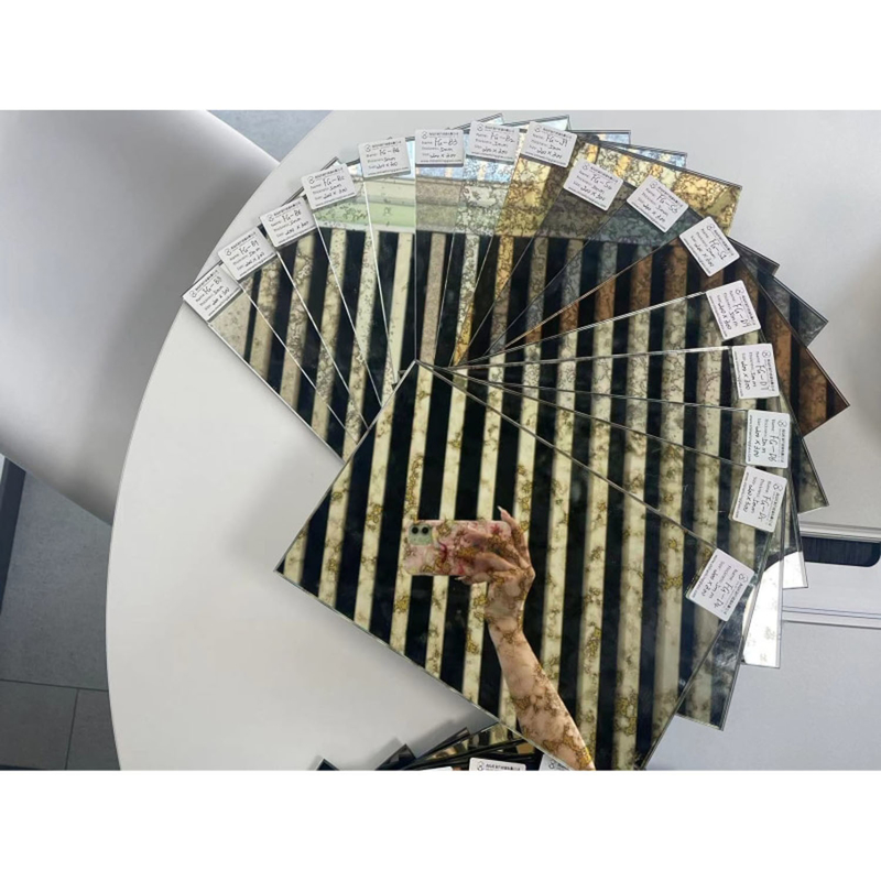 Customized Request Antique Mirror Colored Mirror Glass Flat Polished Edge Made